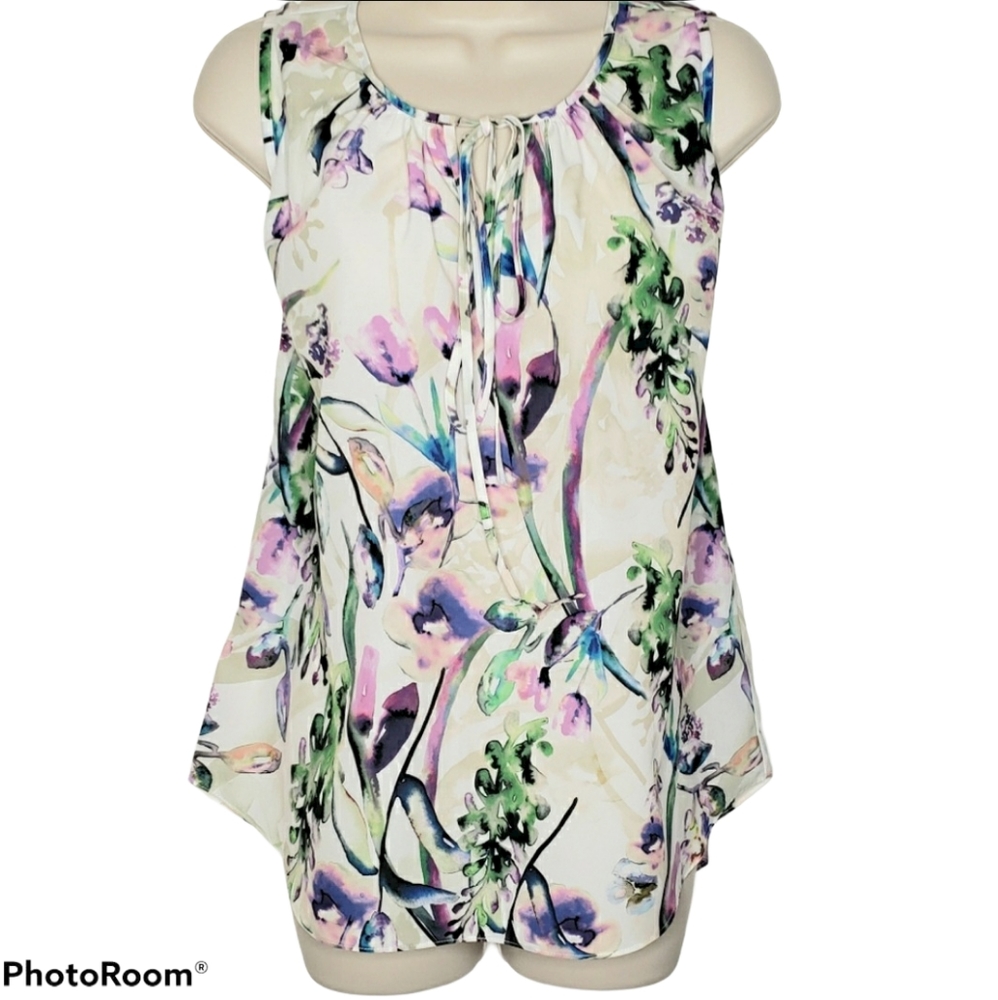 Amanda Uprichard Ambrosia Tie Front Sleeveless Top